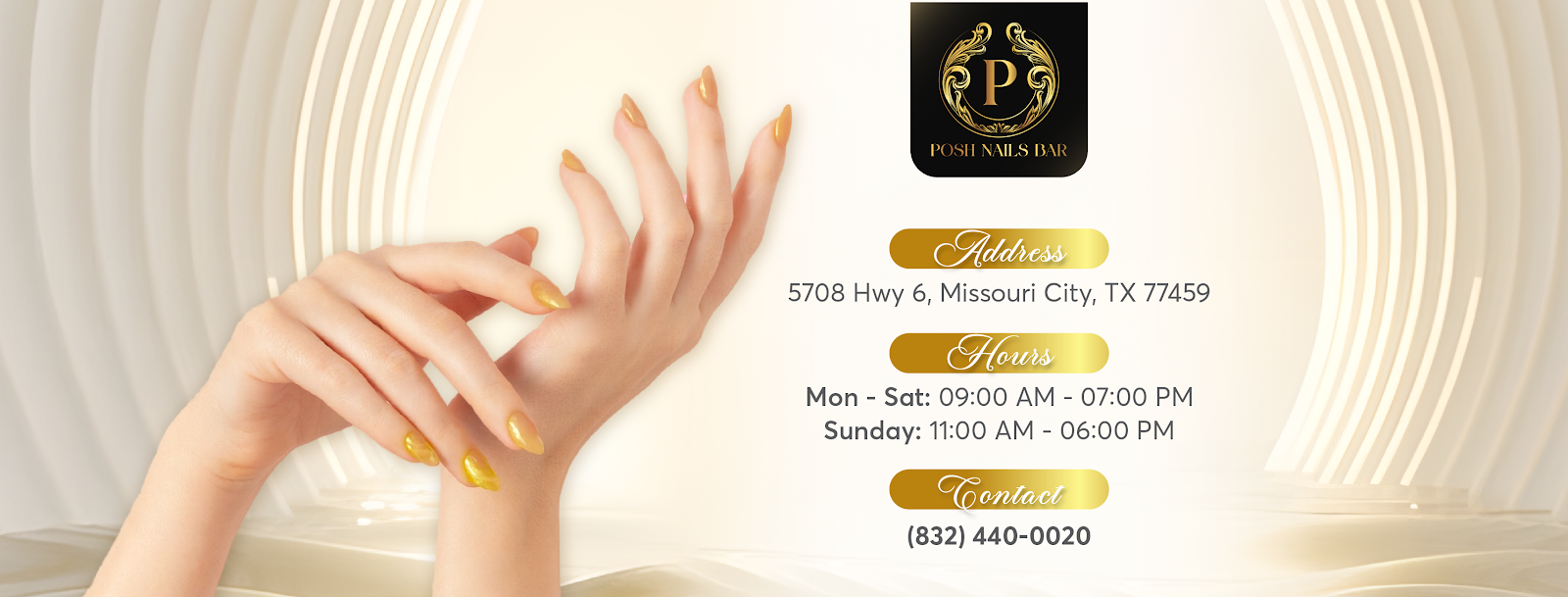 Posh Nails Bar - Missouri City (10% OFF WEEKDAY SPECIAL Monday – Wednesday) logo